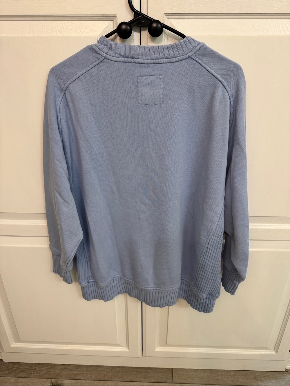 Aerie Pastel Blue Crewneck Sweatshirt Oversized. Cozy cotton blend. Size S - Picture 5 of 6
